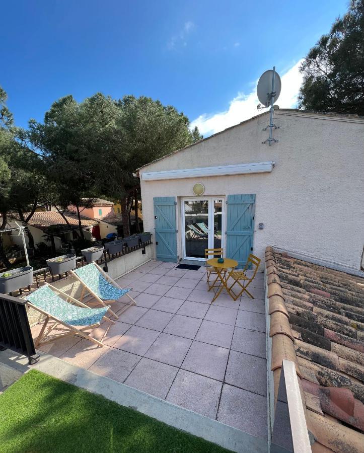 L échappée belle Coquet appt proche du village naturiste , terrasse et parking Agde Esterno foto